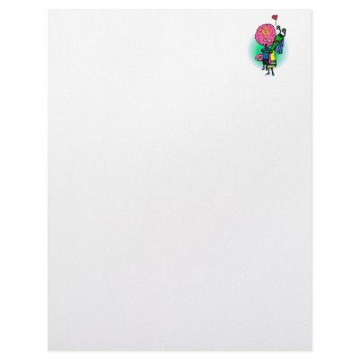 Alien Sister Hugging Brother Custom Letterhead by alien_nation