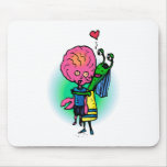 Alien Sister Hugging Brother Mouse Pads