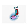 Alien Sister Relaxing in inner tube Postcard