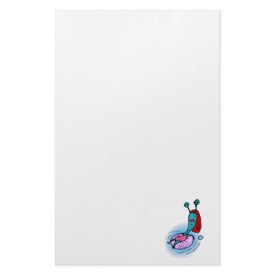 Alien Sister Relaxing in inner tube Stationery Design by alien_nation