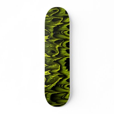 Alien Skin (metallic yellow 02) - Skateboard by MeyeART