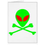 Alien Skull & Bones Greeting Card