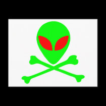 Alien Skull & Bones postcards