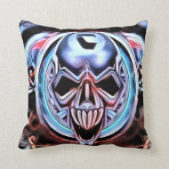Alien Skull Throw Pillow
