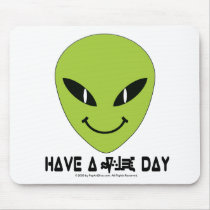 Alien Smiley Face mousepads by BratInTheHat Alien Smiley Face mousepads