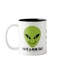 Alien Smiley Face mugs by BratInTheHat Alien Smiley Face mugs