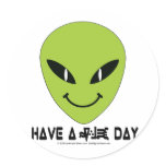 Alien Smiley Face Stickers