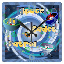 Alien Space Patrol Wall Clock wall clocks