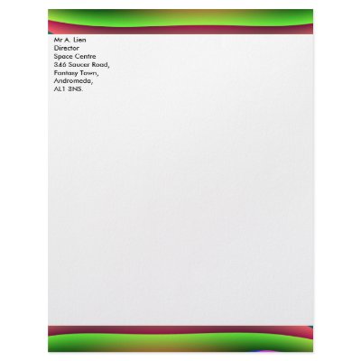 Alien Spaceship Customizable Letterhead by DestroyingAngel