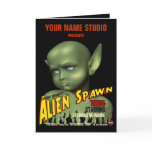 Alien Spawn B-Movie Poster Birthday Card
