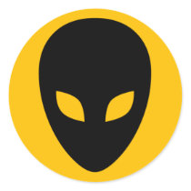 alien round stickers