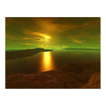 Alien sunset  posters