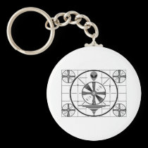 Alien Test Pattern keychains