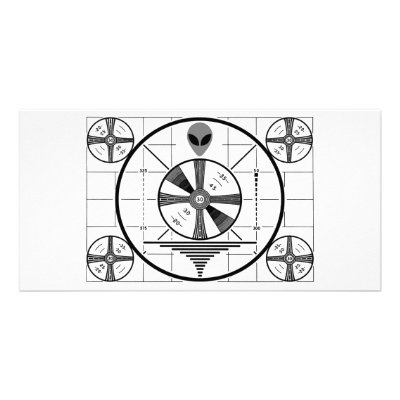 Alien Test Pattern Picture Card by AlienShack