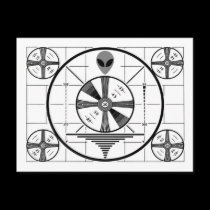 Alien Test Pattern postcards