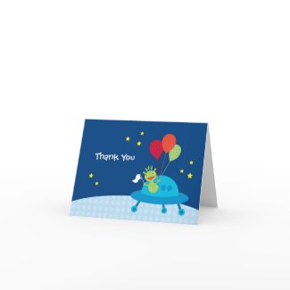 Alien Thank You Note Card card