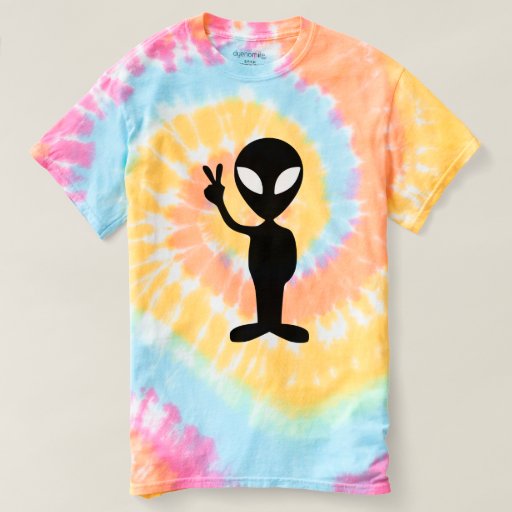 tie dye alien shirt