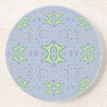 Alien Tiles Kaleidoscope Mandala Beverage Coaster