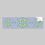 Alien Tiles Kaleidoscope Mandala bumper stickers