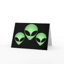Alien Trio Greeting Card