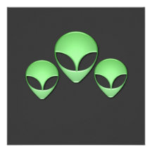 Alien Trio Invitation