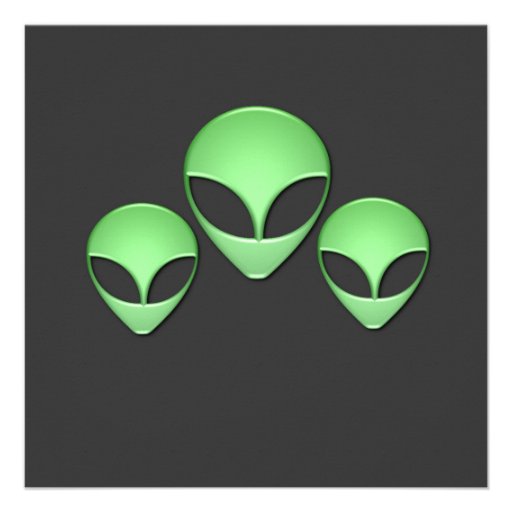 Alien Trio Invitation