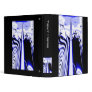 Alien Tropics - Fractal Art Design. Blue and White Vinyl Binders