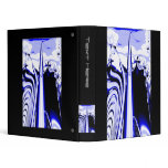 Alien Tropics - Fractal Art Design. Blue and White binders