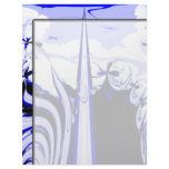Alien Tropics - Fractal Art Design. Blue and White letterhead