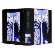 Alien Tropics Fractal. Blue & White. Binder Folder binder
