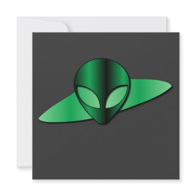 Alien UFO Invitation by UFOGifts