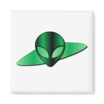 Alien UFO Refrigerator Magnet