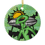 Alien UFO Christmas Tree Ornament