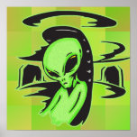 Alien UFO Pilot Posters