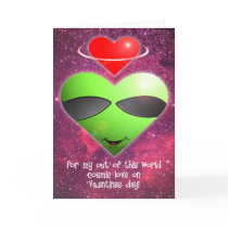 Alien Valentines Day cards