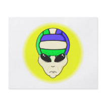 alien volleyball extreme sports design flyer
