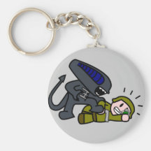 Alien vs Soldier Keychain