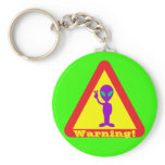 Alien Warning Key Chains