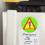 Alien Warning Refrigerator Magnets