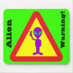 Alien Warning mousepad