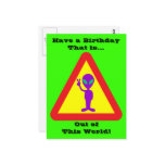 Alien Warning Postcards