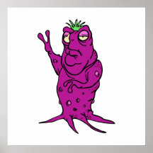 Alien Waving Hello Poster