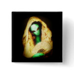 Alien Wearing a Lace Mantilla Pin