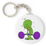 Alien Weight Lifter Keychain