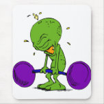 Alien Weight Lifter Mouse Pads