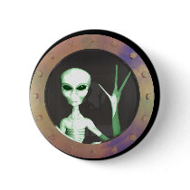 Alien window pinback button