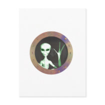 Alien window post cards