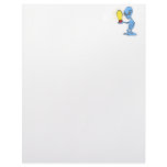 Alien with little rocket ship letterhead template