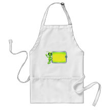 Alien with sign or screen apron
