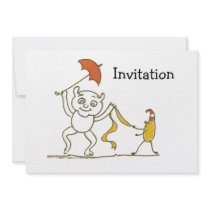 Alien with Umbrella Invite